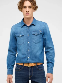 Mustang Herren Hemd in light stone