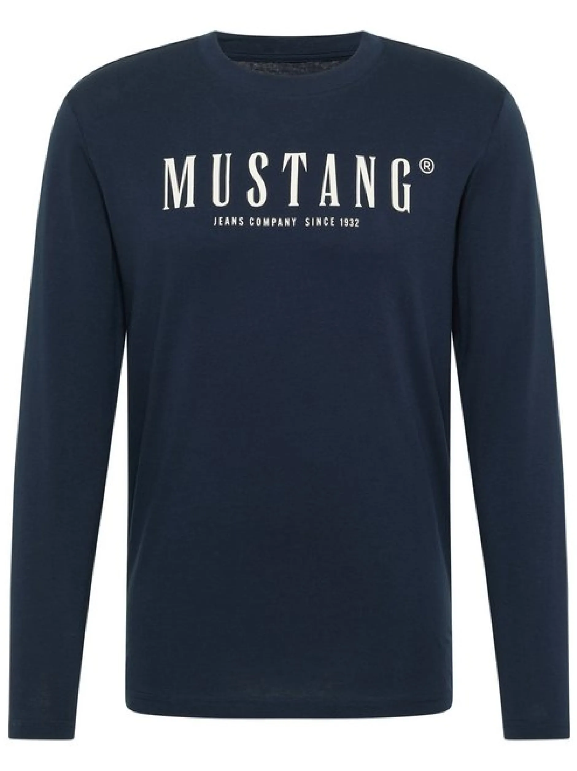 Mustang Herren Langarmshirt in blau - Ärmel: langarm