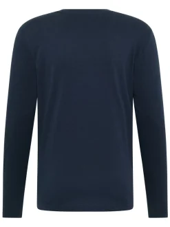 Mustang Herren Langarmshirt in blau - Ärmel: langarm