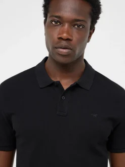 Mustang Herren Poloshirt in schwarz - Ärmel: Halbarm