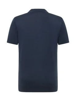 Mustang Herren Shirt in blau - Ausschnitt: V-Ausschnitt
