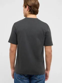 Mustang Herren T-Shirt in anthrazit - Ärmel: Halbarm