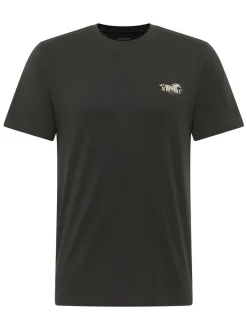 Mustang Herren T-Shirt in anthrazit - Ärmel: Halbarm