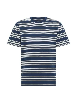 Mustang Herren T-Shirt in blau - Ausschnitt: Rundhals