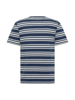 Mustang Herren T-Shirt in blau - Ausschnitt: Rundhals
