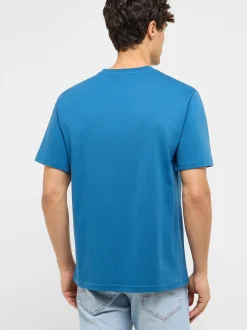 Mustang Herren T-Shirt in blau - Ausschnitt: Rundhals