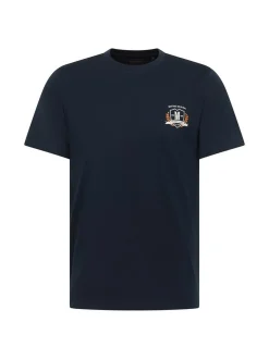 Mustang Herren T-Shirt in blau - Ausschnitt: Rundhals