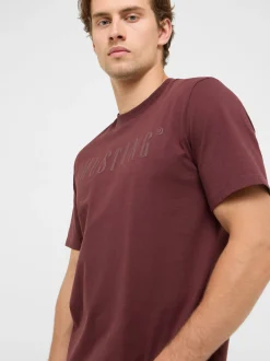 Mustang Herren T-Shirt in braun - Ausschnitt: Rundhals