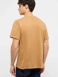 Mustang Herren T-Shirt in braun - Ausschnitt: Rundhals