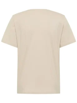 Mustang Herren T-Shirt in ecru - Ausschnitt: Rundhals