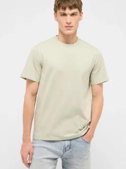Mustang Herren T-Shirt in grün - Ausschnitt: Rundhals