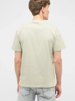 Mustang Herren T-Shirt in grün - Ausschnitt: Rundhals
