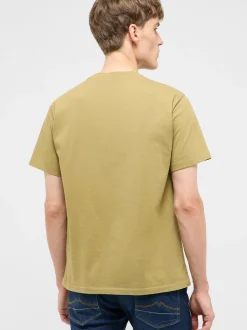 Mustang Herren T-Shirt in grün - Ausschnitt: Rundhals
