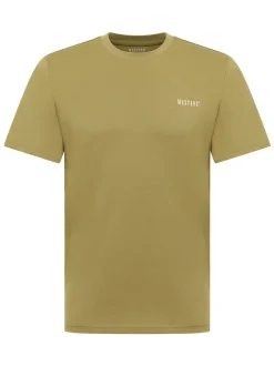Mustang Herren T-Shirt in grün - Ausschnitt: Rundhals
