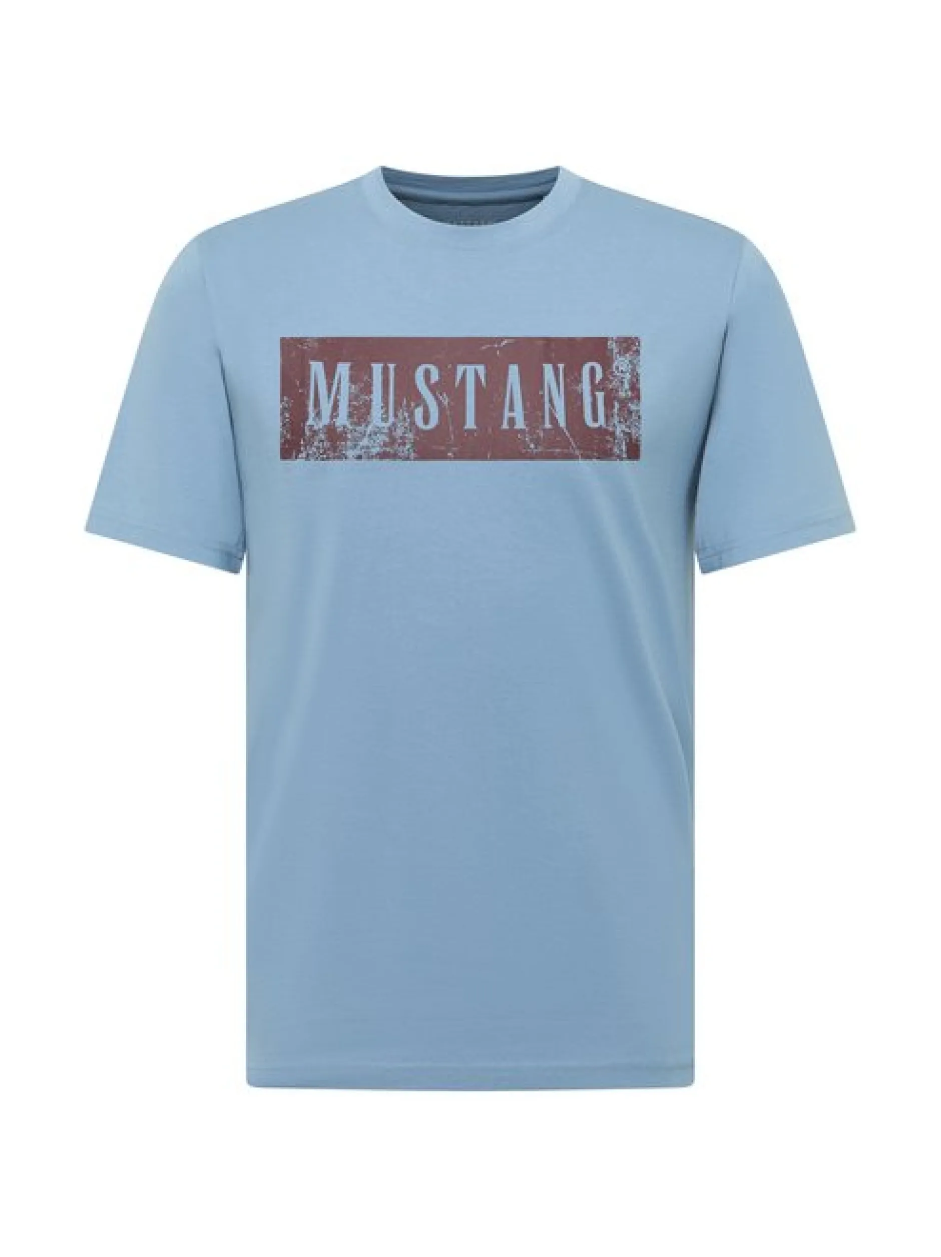 Mustang Herren T-Shirt in hellblau - Ärmel: Halbarm