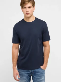 Mustang Herren T-Shirt in marine - Ausschnitt: Rundhals