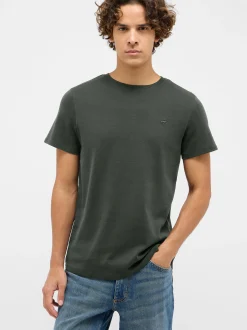 Mustang Herren T-Shirt in oliv - Ausschnitt: Rundhals