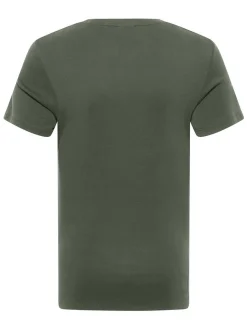 Mustang Herren T-Shirt in oliv - Ausschnitt: Rundhals