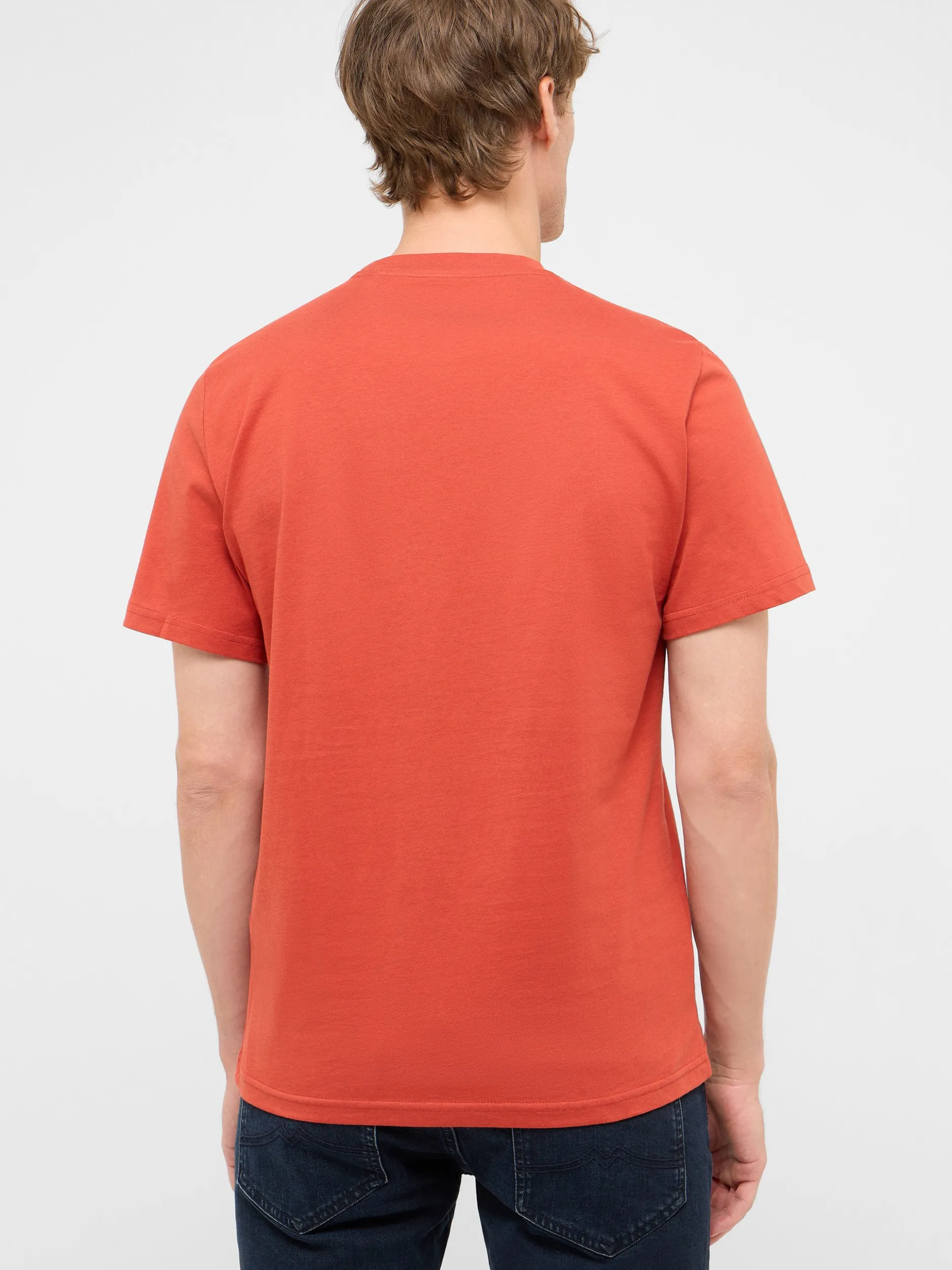 Mustang Herren T-Shirt in rot - Ausschnitt: Rundhals