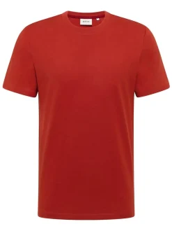 Mustang Herren T-Shirt in rot - Ausschnitt: Rundhals