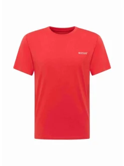 Mustang Herren T-Shirt in rot - Ausschnitt: Rundhals