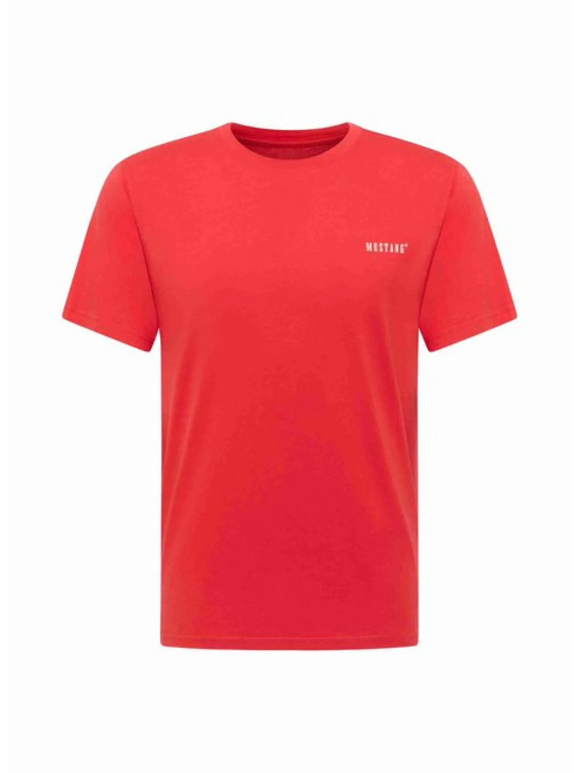 Mustang Herren T-Shirt in rot - Ausschnitt: Rundhals