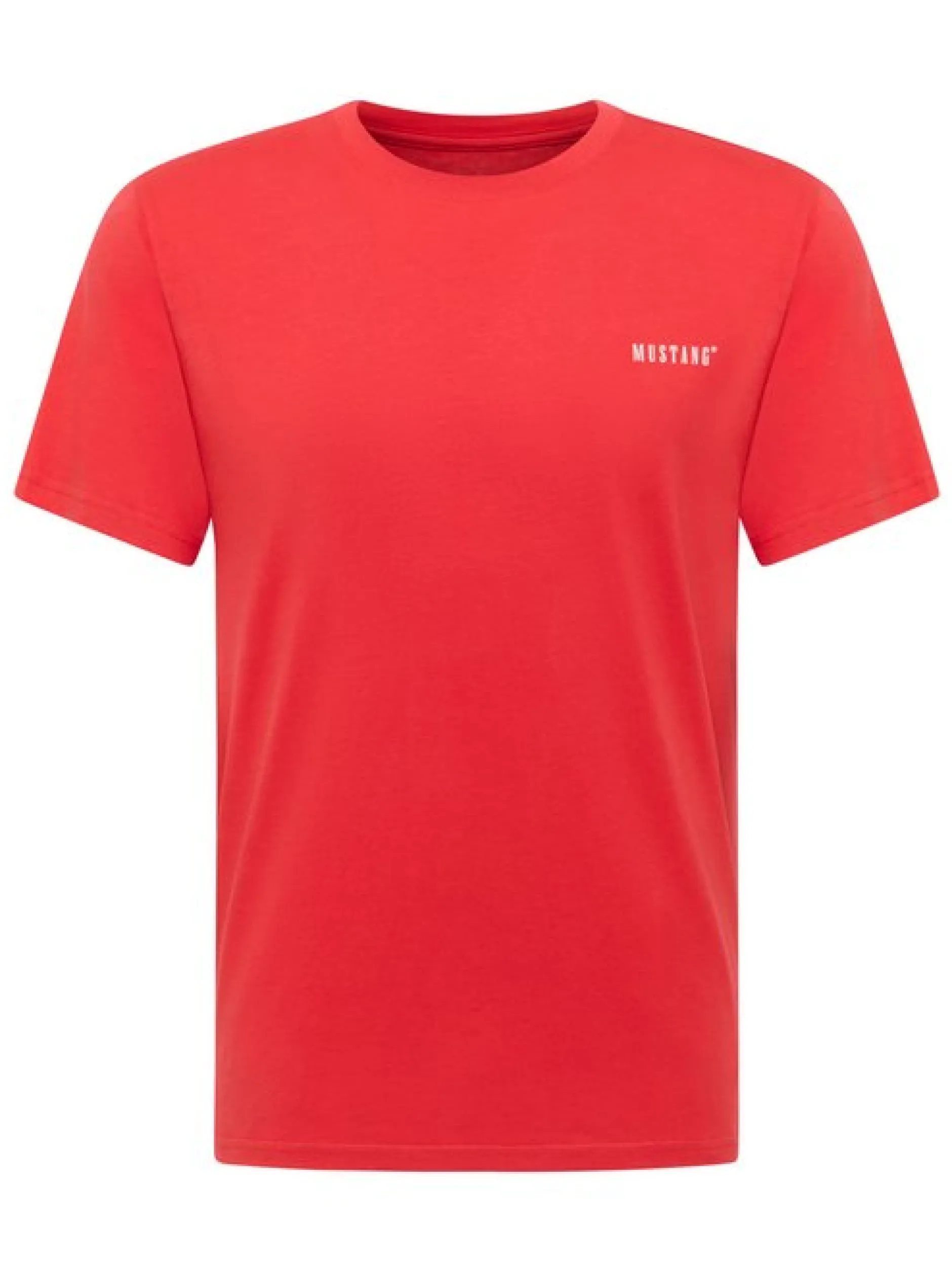 Mustang Herren T-Shirt in rot - Ausschnitt: Rundhals