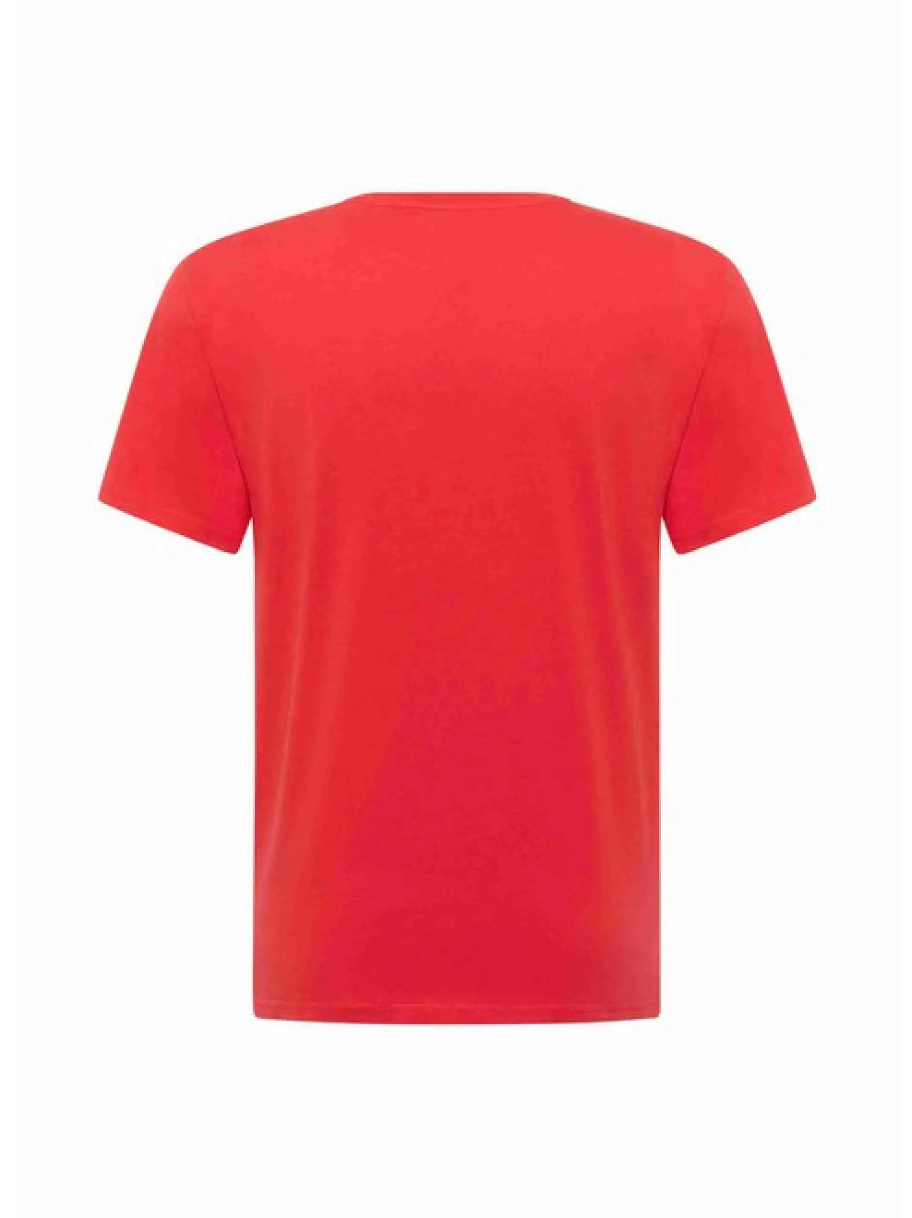 Mustang Herren T-Shirt in rot - Ausschnitt: Rundhals