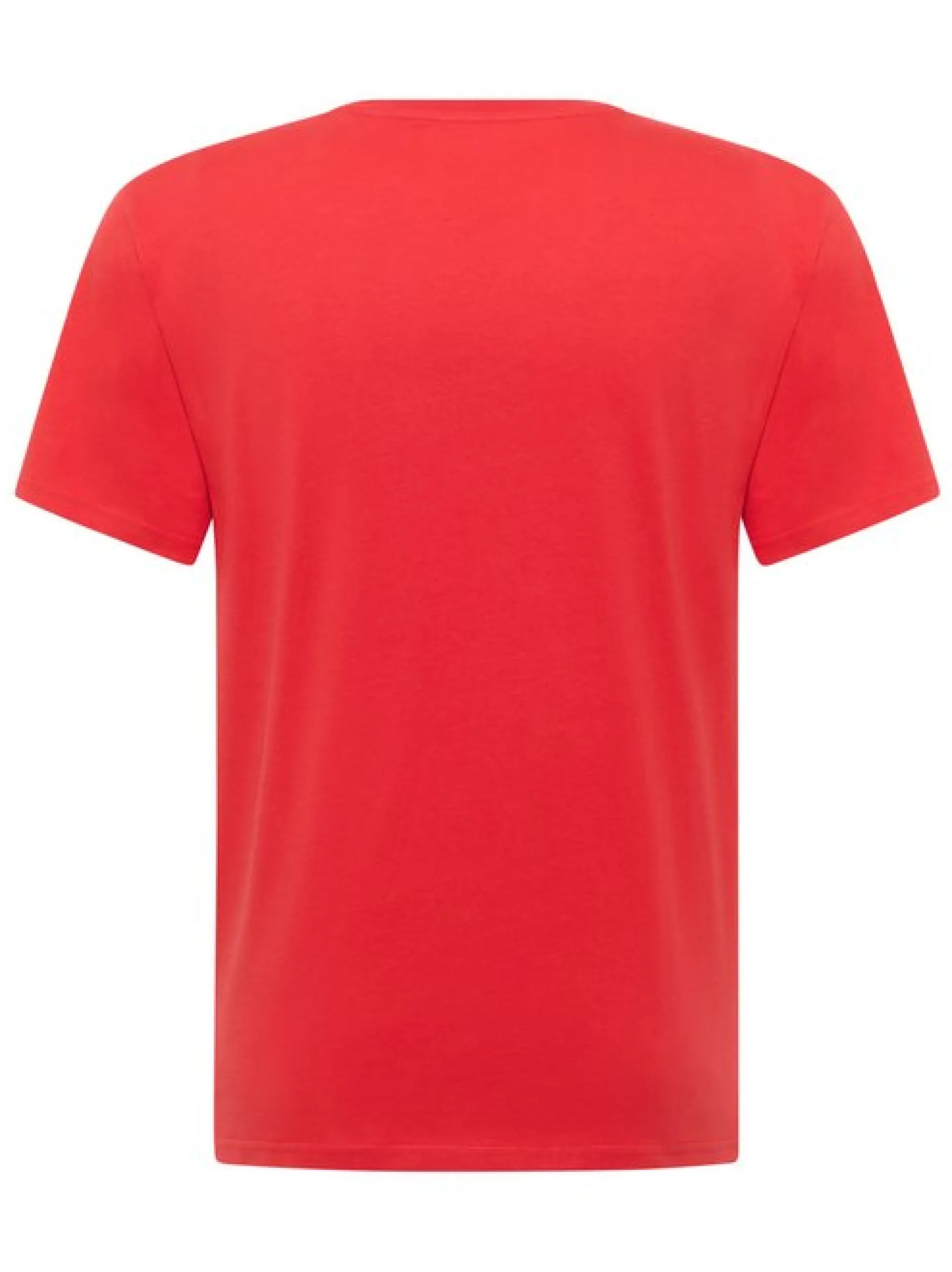 Mustang Herren T-Shirt in rot - Ausschnitt: Rundhals