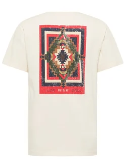Mustang Herren T-Shirt in weiß - Ausschnitt: Rundhals