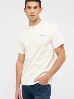 Mustang Herren T-Shirt in weiß - Ausschnitt: Rundhals