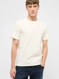 Mustang Herren T-Shirt in weiß - Ausschnitt: Rundhals