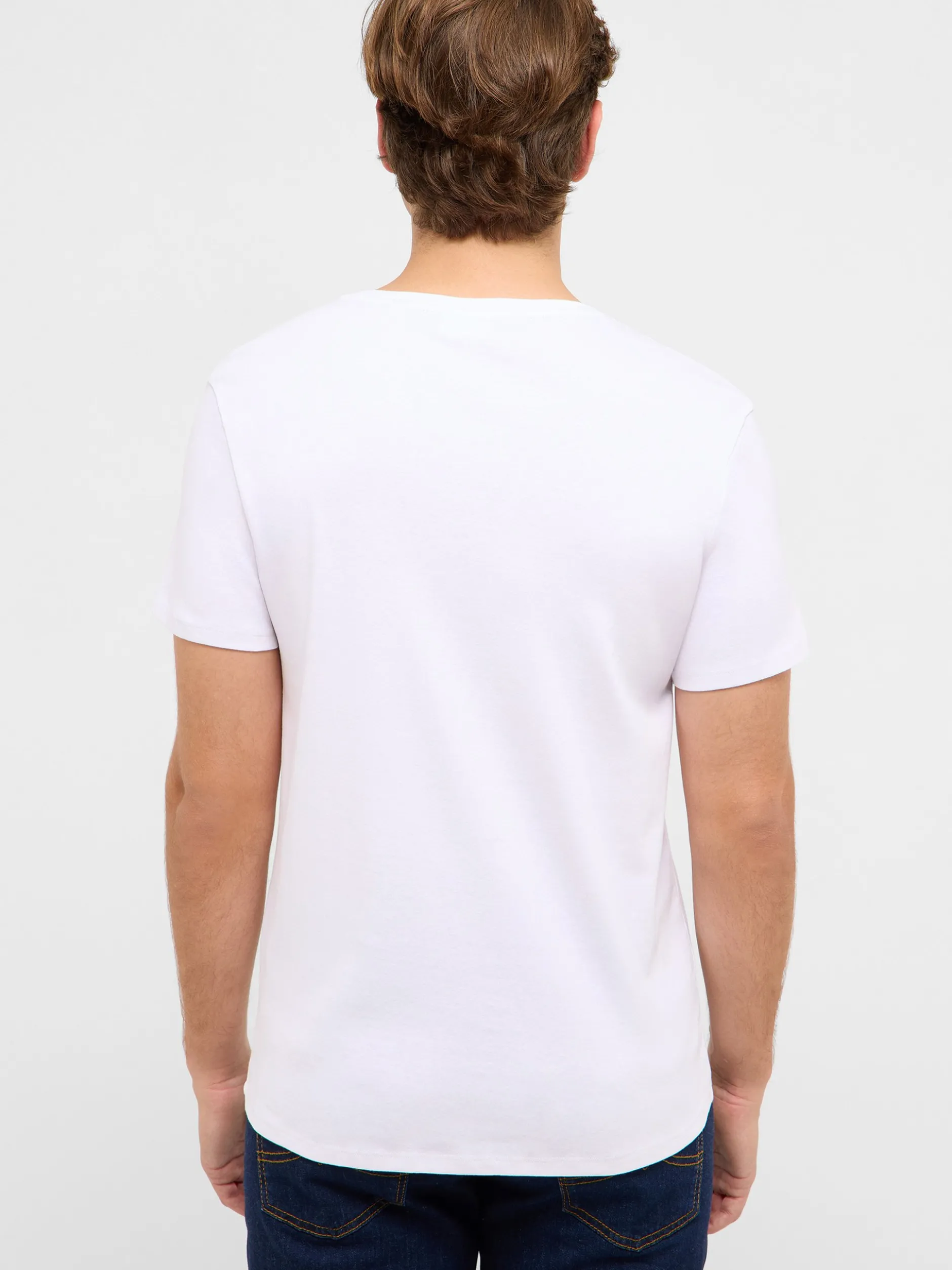 Mustang Herren T-Shirt in weiß - Ärmel: Halbarm