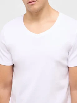 Mustang Herren T-Shirt in weiß - Ärmel: Halbarm