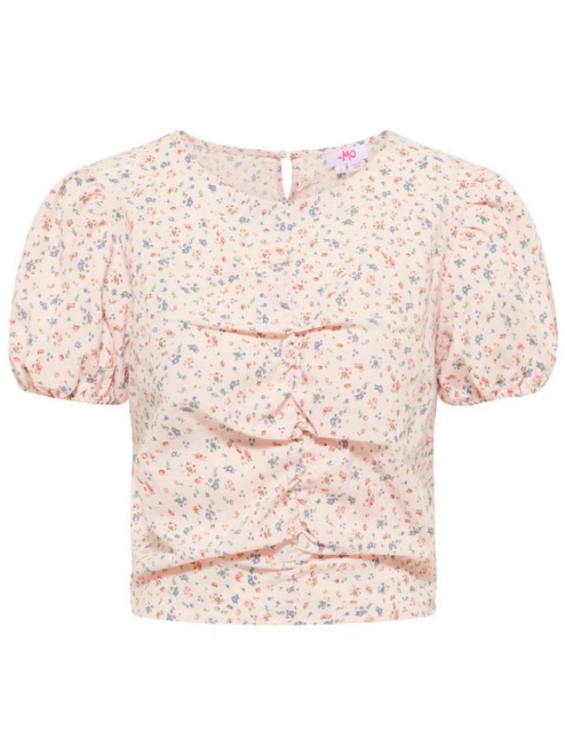 MyMo Damen Bluse in rosa - Ausschnitt: Rundhals