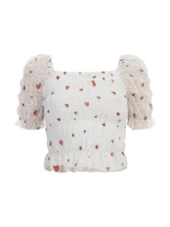 MyMo Damen Blusenshirt in weiß - Ausschnitt: Button-Down