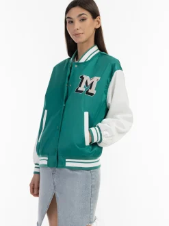 MyMo Damen Collegejacke in grün