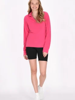 MyMo Damen Fleecepullover in pink