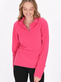 MyMo Damen Fleecepullover in pink