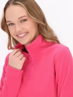 MyMo Damen Fleecepullover in pink
