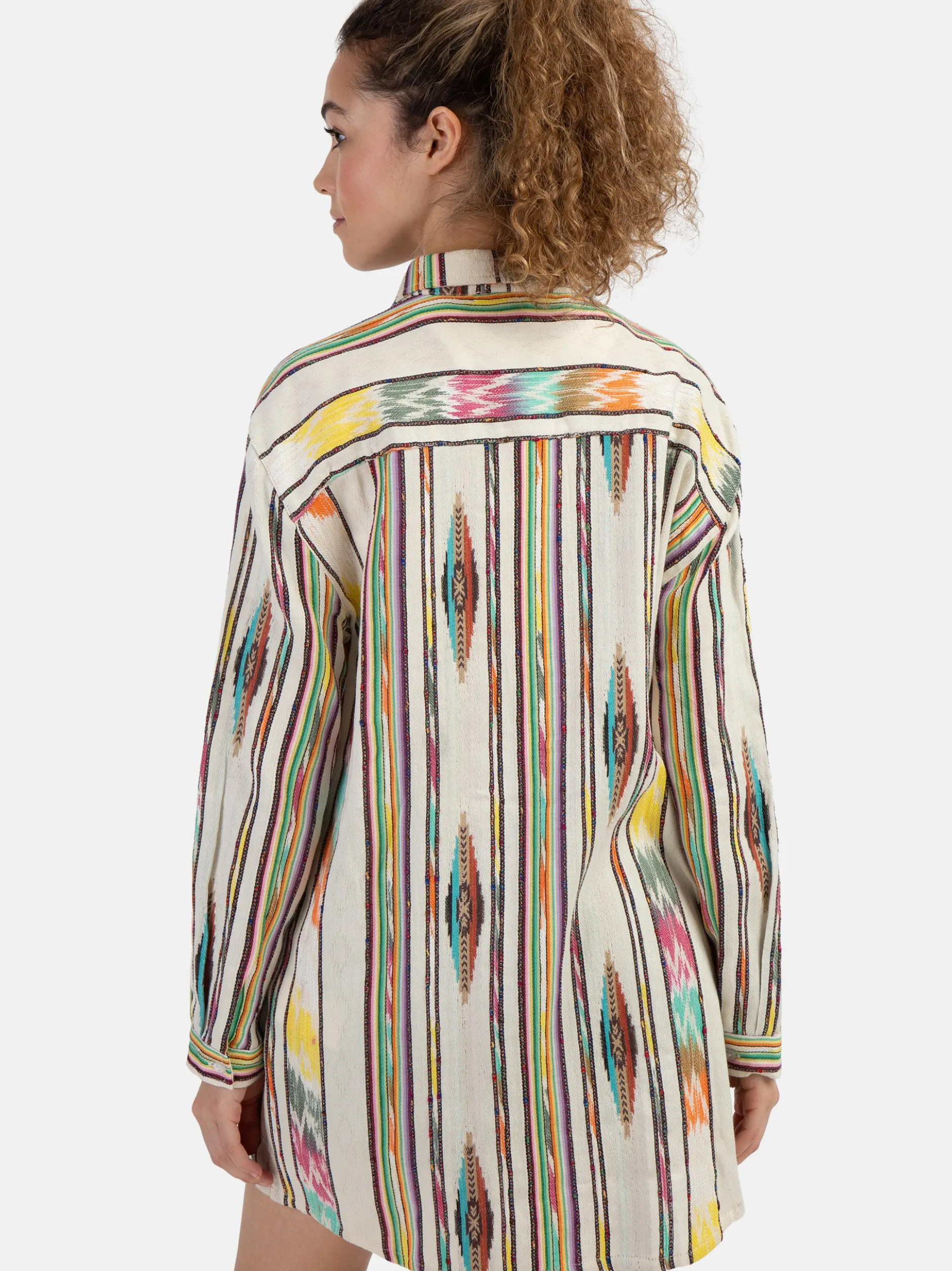 MyMo Damen Hemdblusenkleid in mehrfarbig