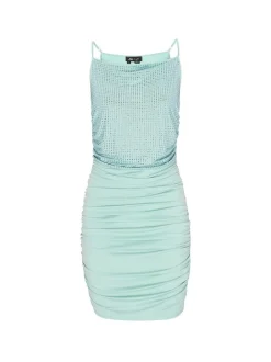 MyMo Damen Kleid in aqua - Länge: mittel