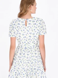 MyMo Damen Kleid in blau - Ausschnitt: Rundhals