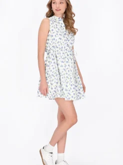 MyMo Damen Kleid in blau - Länge: mittel