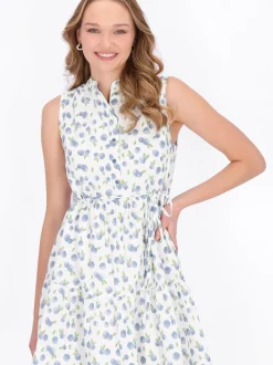 MyMo Damen Kleid in blau - Länge: mittel