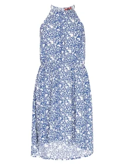 MyMo Damen Kleid in blau - Länge: mittel