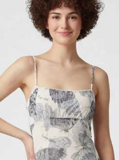 MyMo Damen Kleid in grau - Länge: mittel