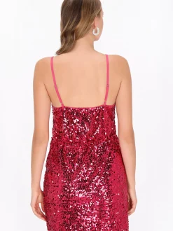 MyMo Damen Kleid in pink - Länge: mittel