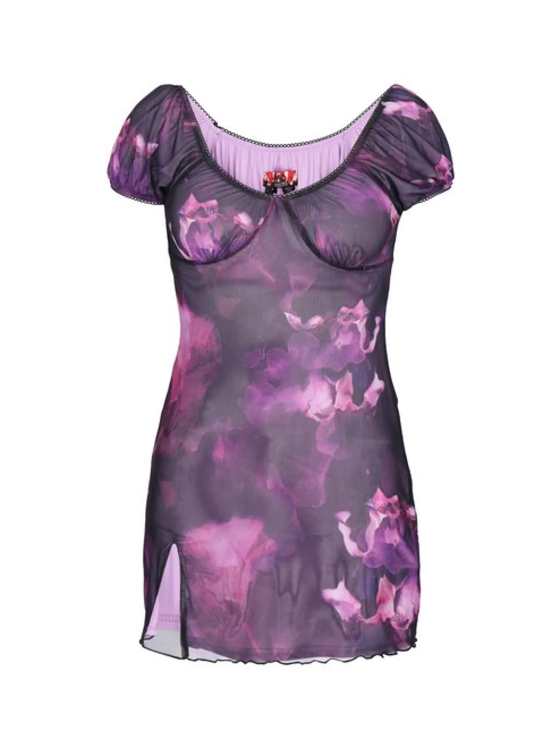 MyMo Damen Kleid in purple - Ausschnitt: Rundhals