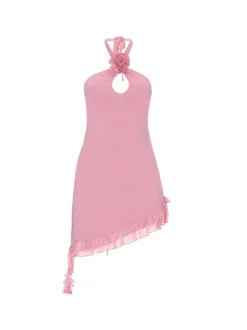 MyMo Damen Kleid in rosa - Länge: mittel